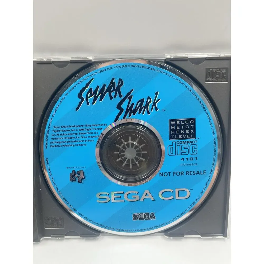 Sewer Shark (Sega CD, 1992) - DISC ONLY With Case Shown In Pictures
